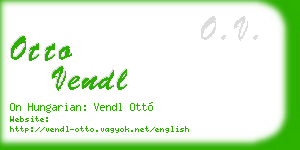 otto vendl business card