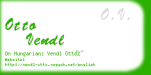 otto vendl business card